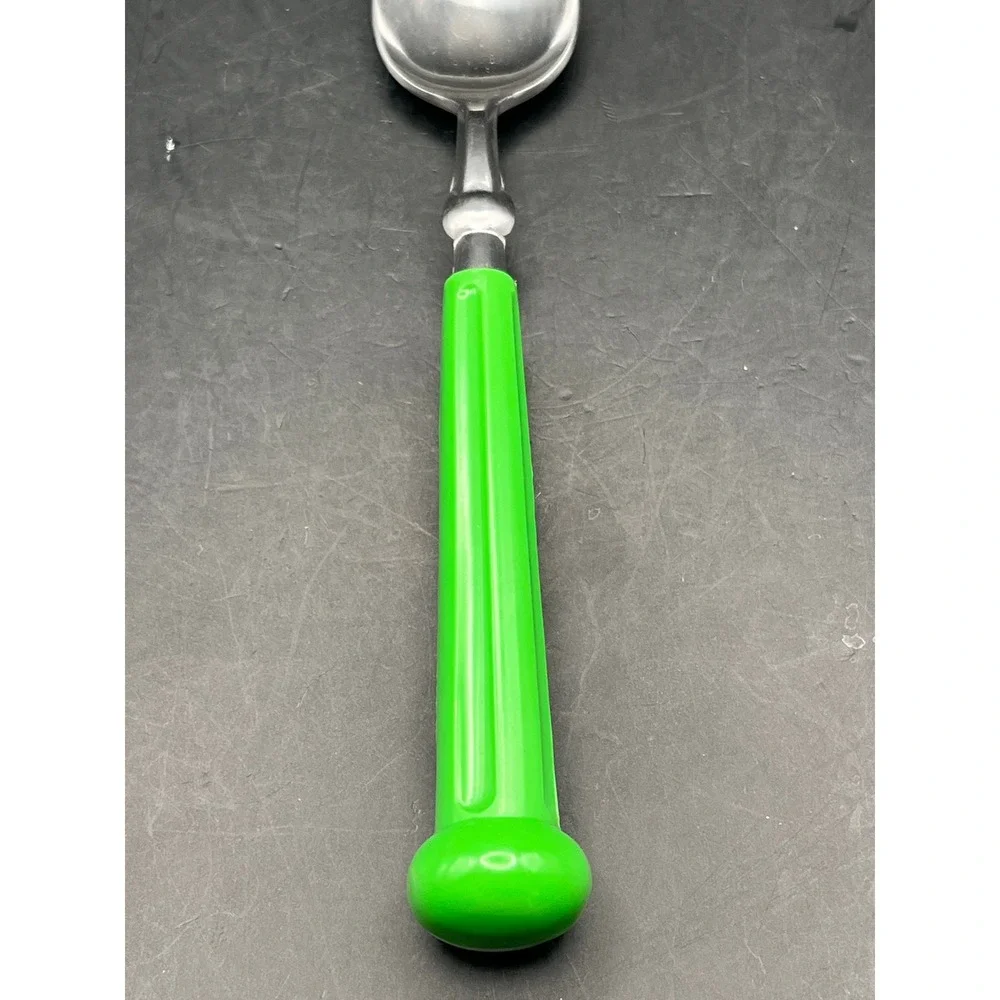 Vtg Oxford Hall Stainless‎ Flatware Green Handle MCM Japan 1973 Teaspoon